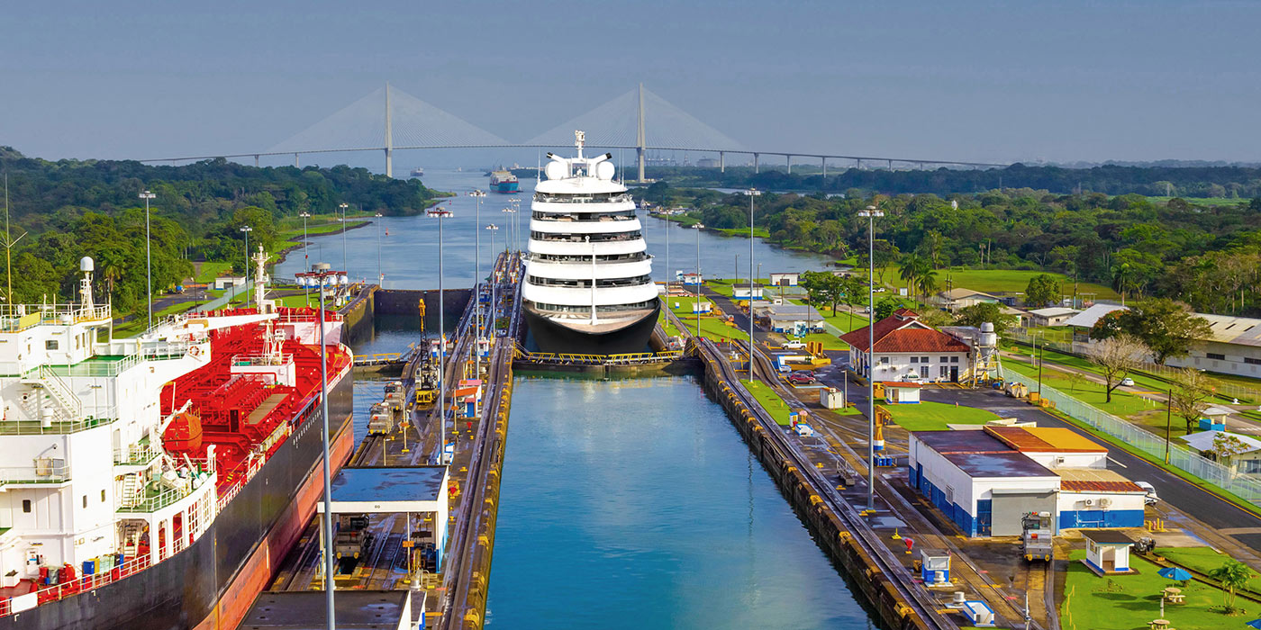 Scenic Eclipse in Panama Canal