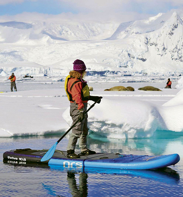 Stand-up paddleboarding, Antarctica 