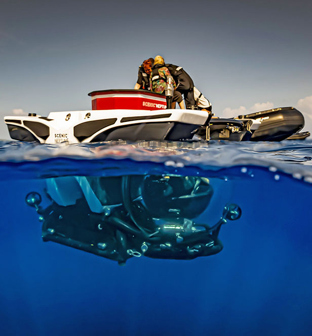 Scenic Neptune I at the ocean surface 