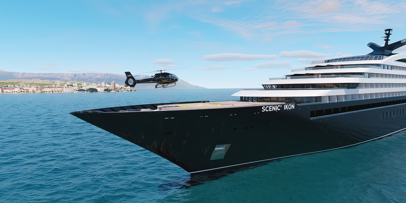 Scenic Ikon, Helicopter Landing