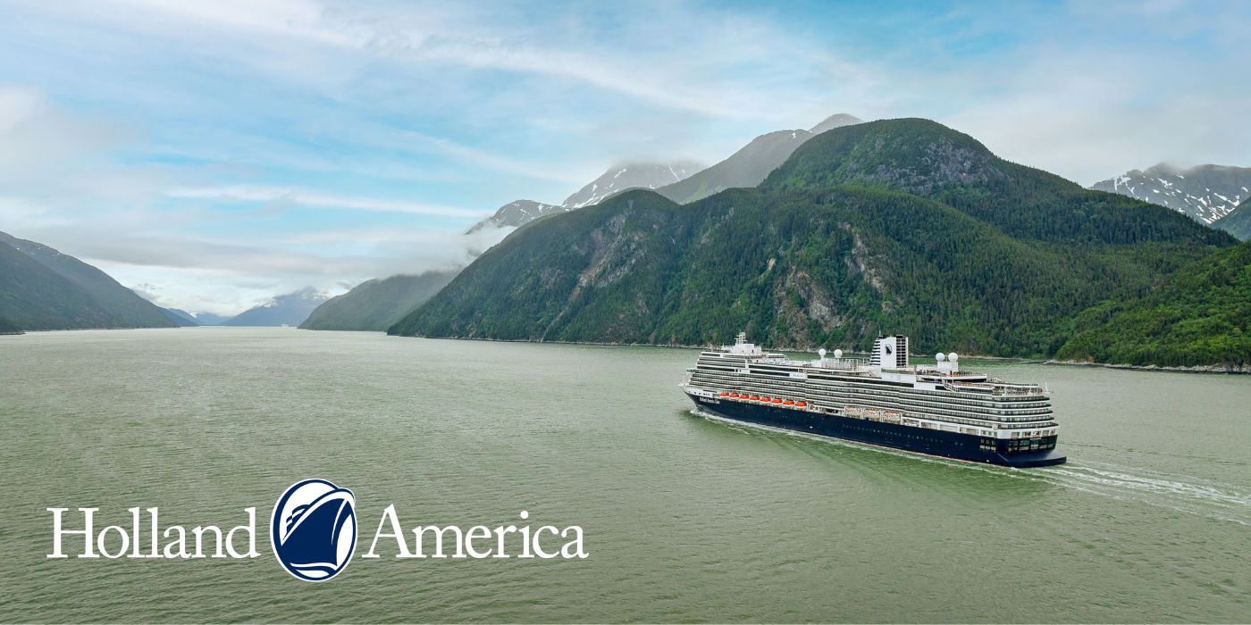 Holland America Line cruise ship on the Alaskan Inside Passage