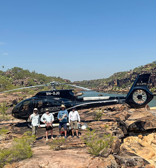 Scemic Eclipse II heli-fishing in Kimberley, Australia