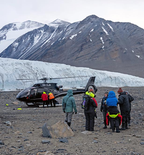 Scenic Eclipse Helicopter excursion in McMurdo Dry Valleys, East Antarctica