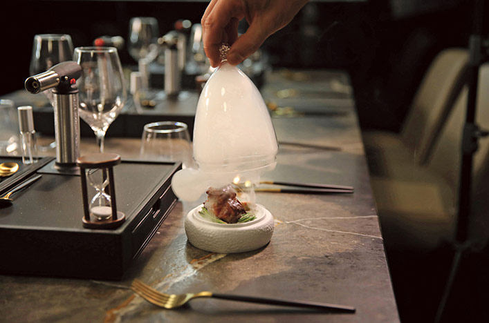 Chef's Table on board the Scenic Eclipse